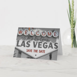 Save the Date Las Vegas Sign Card Ankündigung