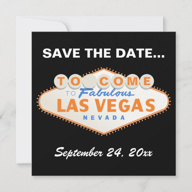 Save The Date Las Vegas signe destination mariage Enregistrer la (Devant)