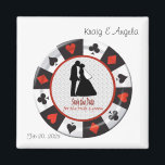 Save the Date Las Vegas Wedding 2 Zoll Magnet<br><div class="desc">Save the Date Las Vegas Wedding 2 Zoll Magnetpersonalisieren durch Hinzufügen von Namen und Datum der Hochzeit</div>