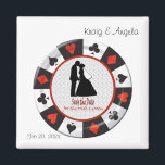 Save the Date Las Vegas Wedding 2 Zoll Magnet<br><div class="desc">Save the Date Las Vegas Wedding 2 Zoll Magnetpersonalisieren durch Hinzufügen von Namen und Datum der Hochzeit</div>