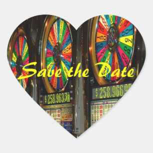 Save the Date Las Vegas Wedding Herz-Aufkleber