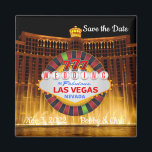Save the Date Las Vegas Wedding Magnet<br><div class="desc">Save the Date Las Vegas Wedding Magnet Personalisieren durch Hinzufügen von Datum der Hochzeit und Namen der Braut & Bräutigam</div>