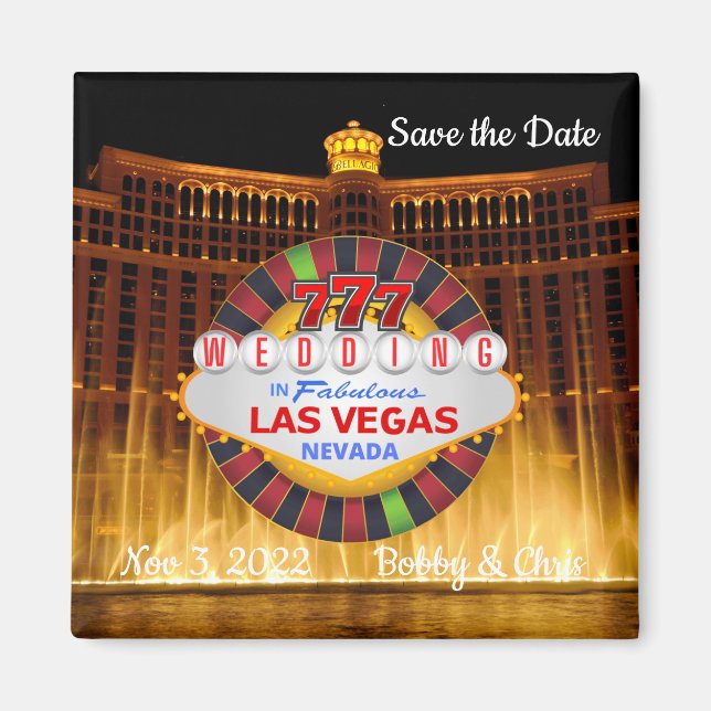 Save the Date Las Vegas Wedding Magnet (Vorne)