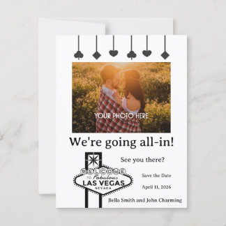 Save the Date Las Vegas Wedding Postcard Postkarte