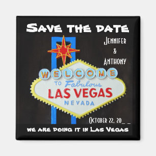 Save the Date Las- Vegashochzeit Magnet