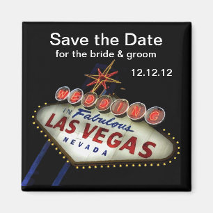 Save the Date Las- Vegashochzeits-Magnet Magnet