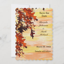 Save The Date L'automne laisse la couleur tourbillon Enregistrer