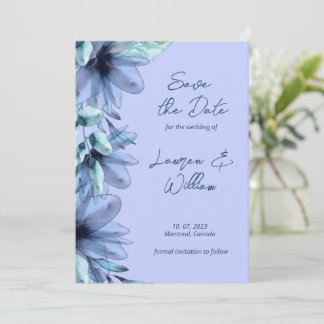 Save The Date Lavande bleu poussiéreux