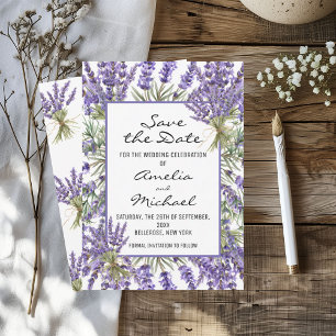 Save The Date Lavender Blossom Garden Wedding