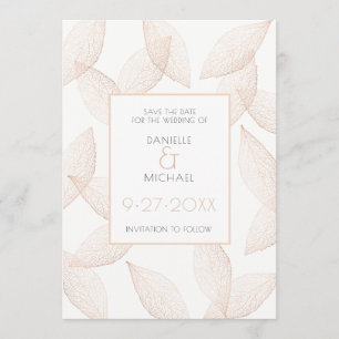 Save The Date Le feuille de chute fait gagner la date