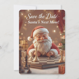 Save The Date Le prochain coup de Santa – Échecs de Noël amusant