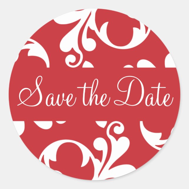 Save the Date Leaf Blühte Umschlag Sticker Siegel (Vorderseite)