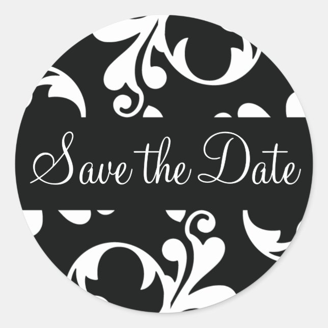 Save the Date Leaf Blühte Umschlag Sticker Siegel (Vorderseite)