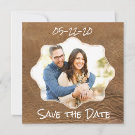 Save the Date Leather Theme