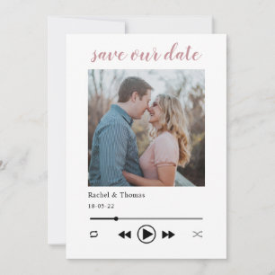 Save The Date lecteur de musique moderne tendance couple photo m
