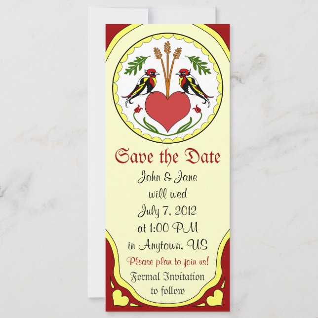 Save the Date, leicht - Happy Relationship Hex Date (Vorderseite)
