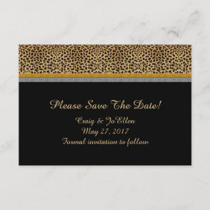 Save The Date Leopard Or Argent Enregistrer La Date