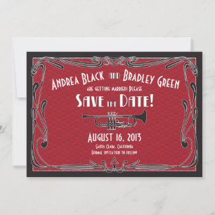 Save The Date Les Années folles Vingt Trompette Mariage Enregist