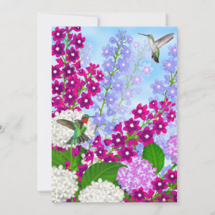 Save The Date Les colibris en fleurs de jardin font gagner la