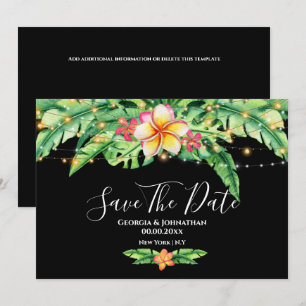 Save The Date Les fleurs des îles tropicales d'Hawaï