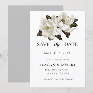Save The Date Les fleurs d'ivoire Magnolia 