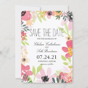 Save The Date Les jardins de fleurs de l'île Enregistrer la da