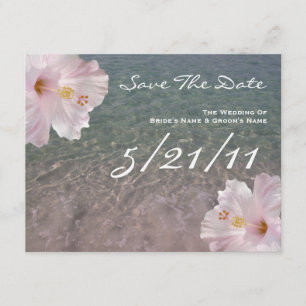 Save The Date Les ketmies tropicales de mariage de plage font