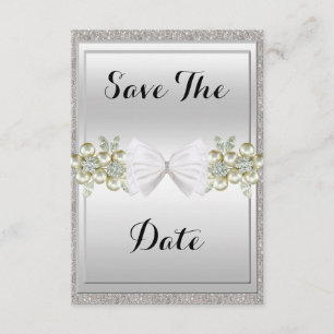 Save The Date Les paillettes et les gemmes florales scintillent
