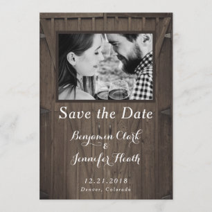 Save The Date Les portes de grange font gagner la date