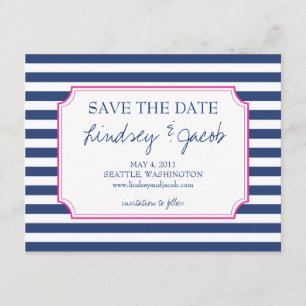 Save The Date Les rayures nautiques font gagner la date