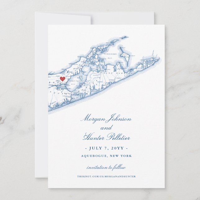 Save The Date Les vignobles à Aquebogue Mariage élégant (Devant)