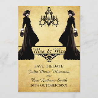 Save the Date - Lesbischer Gothic Steampunk Style