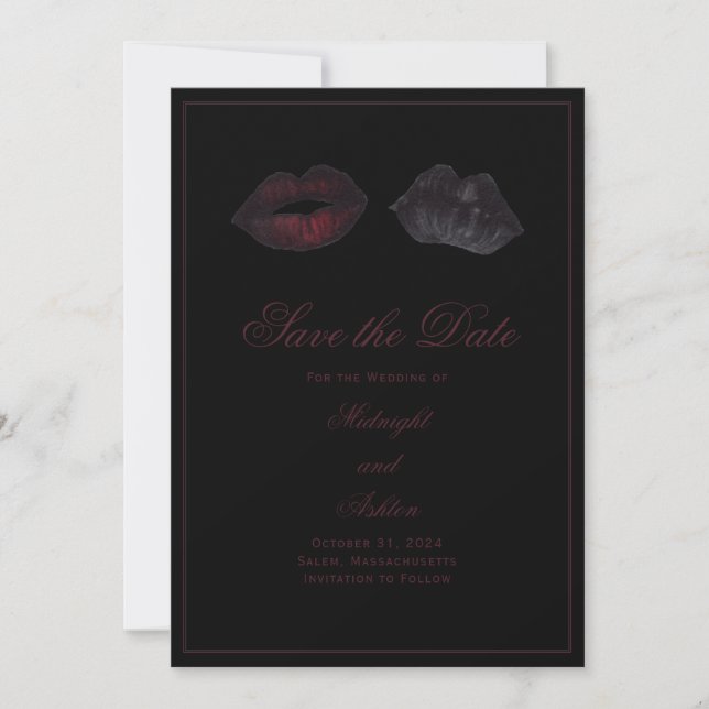 Save The Date Lèvres gothiques Enregistrer la date (Devant)