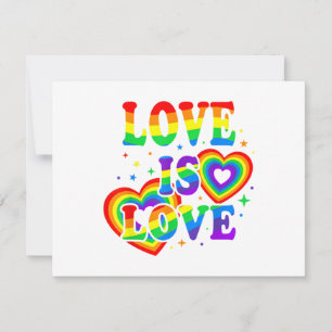 Save The Date LGBTQ L'amour est l'amour Gay Pride Drapeau arc-en