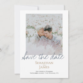 Save the Date LGBTQ Rainbow Personalisiertes Foto