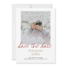 Save the Date LGBTQ Rainbow Personalisiertes Foto