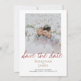 Save the Date LGBTQ Rainbow Personalisiertes Foto