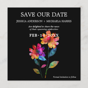 Save The Date 🌈 LGBTQ Sauvegarder la date Pétales et fierté