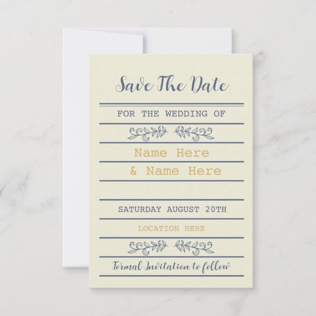 Save the Date Library Wedding Books lädt ein (Vorderseite)