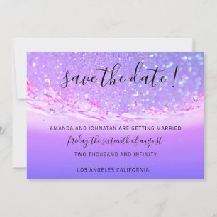 Save the Date Lila tropische Ozeanrosa