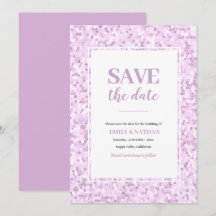 Save the Date Lila Violet-Mosaik-Einladung
