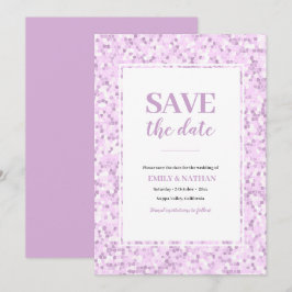 Save the Date Lila Violet-Mosaik-Einladung Einladung