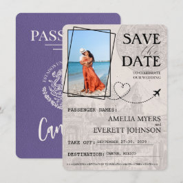 Save The Date Lilac Cancun Passeport Enregistrer La Date
