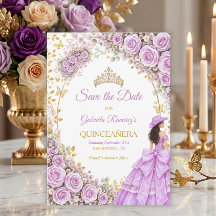 Lilas Roses Violettes Papillon Doré Quinceañera