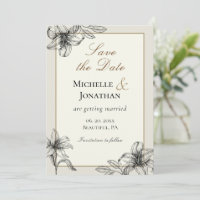 Lily Simple Floral Vintage Mariage Chrétien