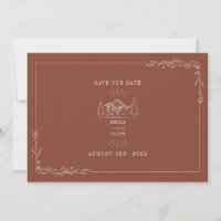 Line Art Mounts Mariage Terracotta