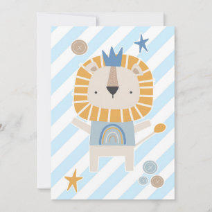 Save The Date Lion mignon face main de lion tiré