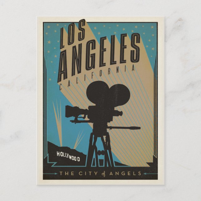 Save The Date | Los Angeles, CA Ankündigungspostkarte (Vorderseite)