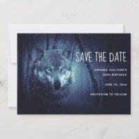 Loup sauvage magique aux yeux bleus Extraordinaire