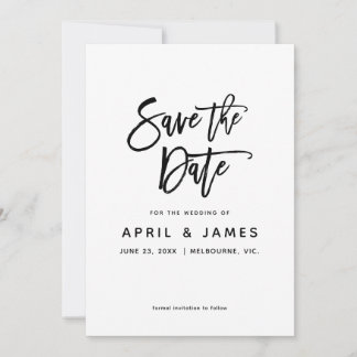 Save The Date Love Brush Typography